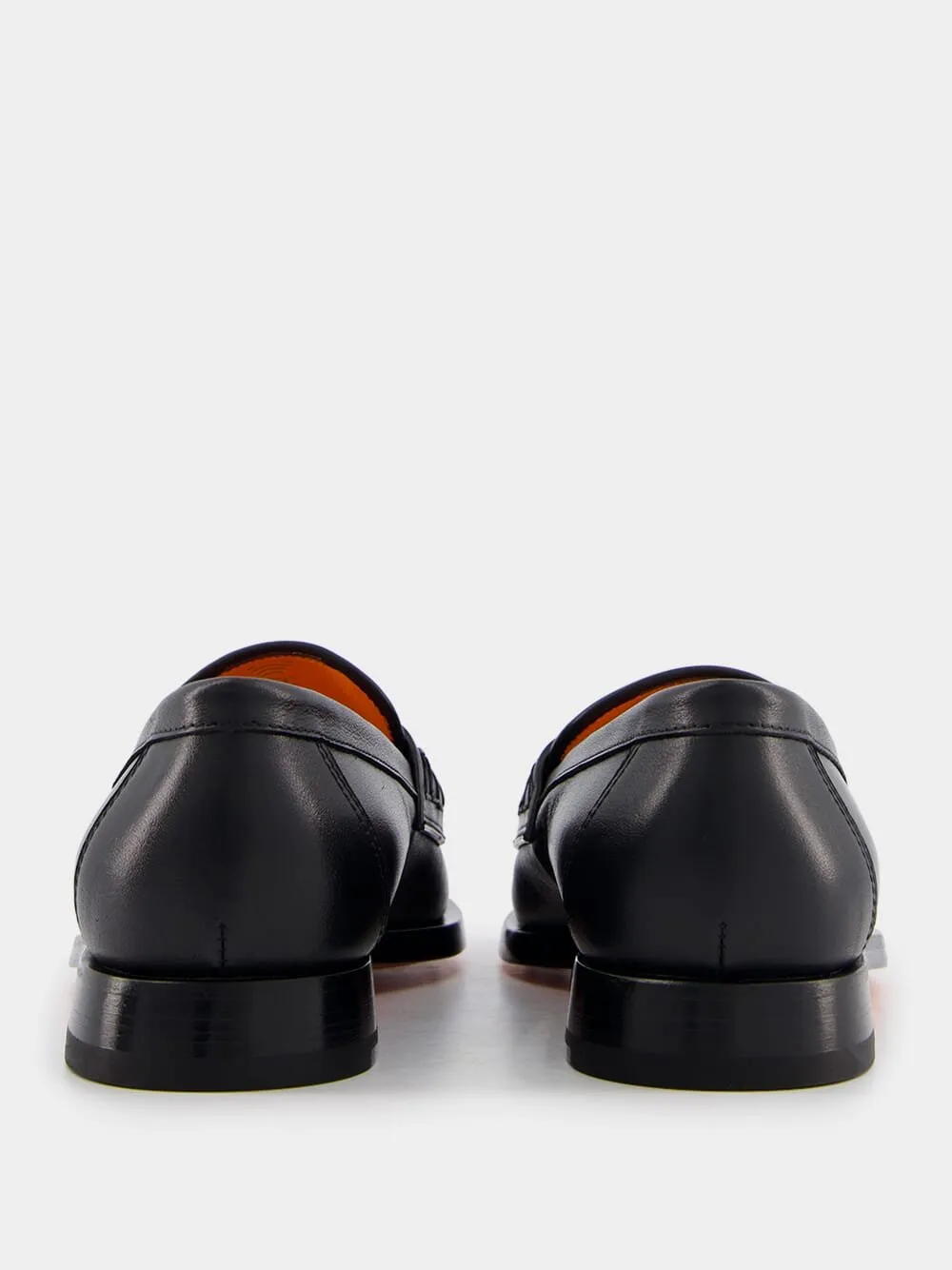 Sleek Black Leather Loafers