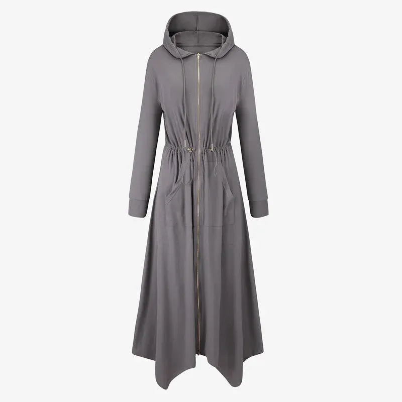 Spring/Summer Women’s Modal Fabric Loose Style Gold Zipper Dress