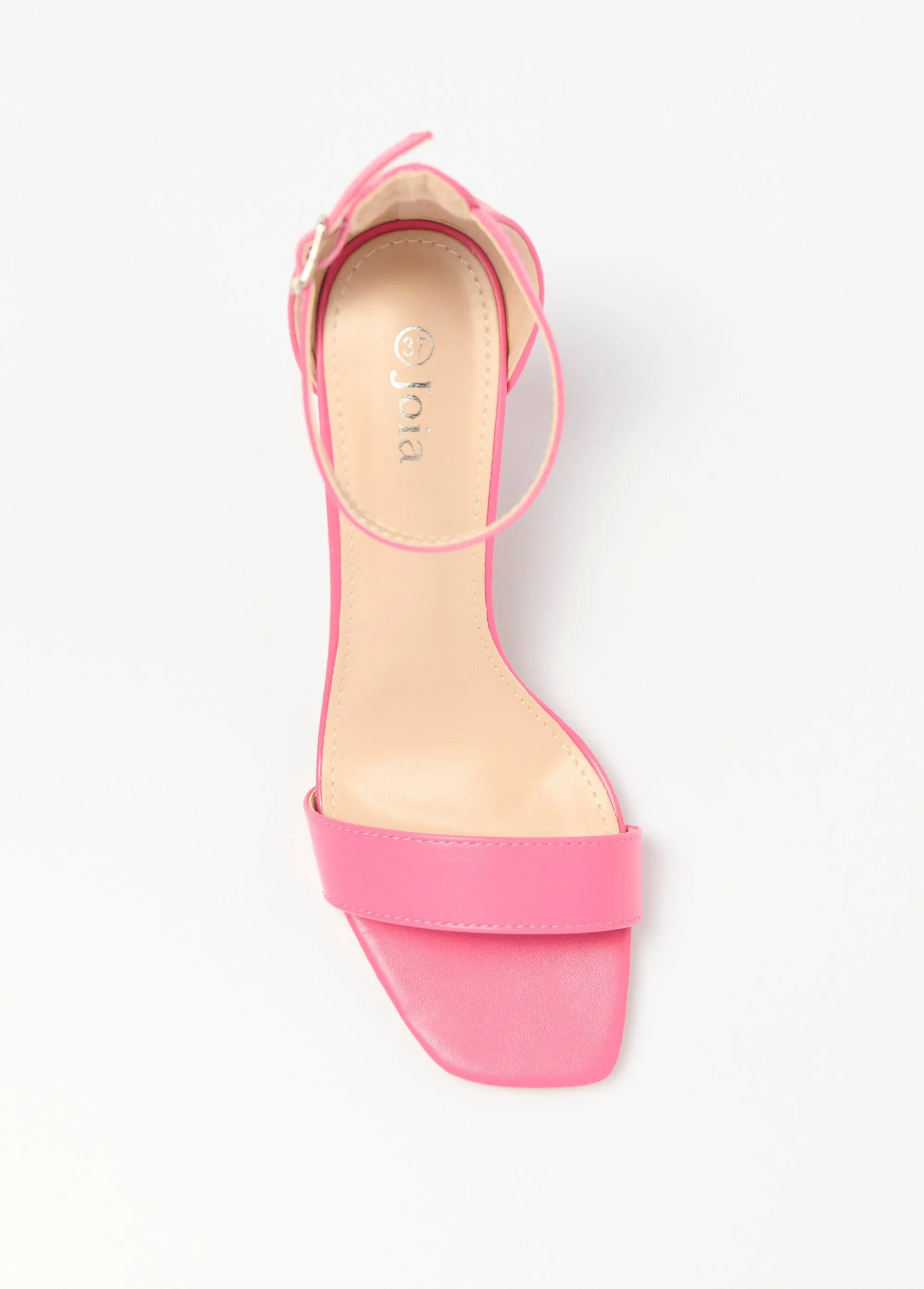 Square toe high heel sandals with straps