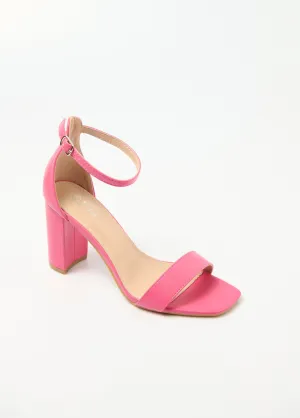 Square toe high heel sandals with straps