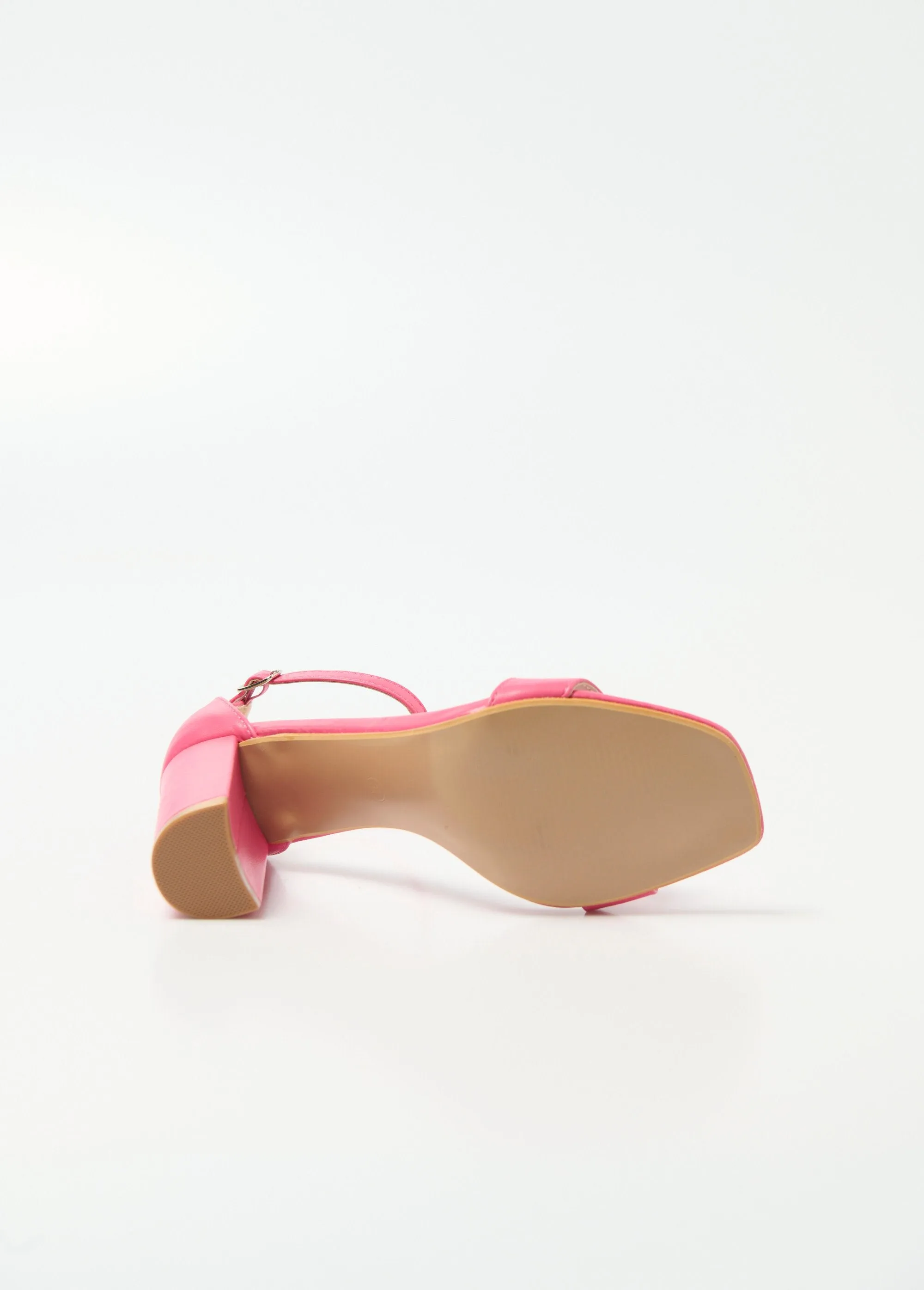 Square toe high heel sandals with straps