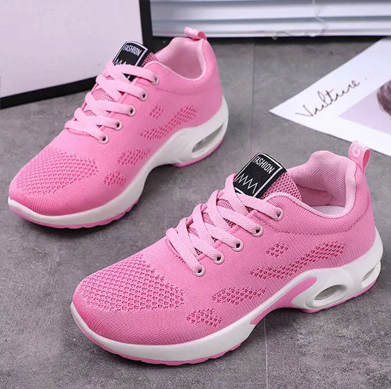 Stylish Women's Running Sneakers with Breathable Mesh and Air Cushion Sole