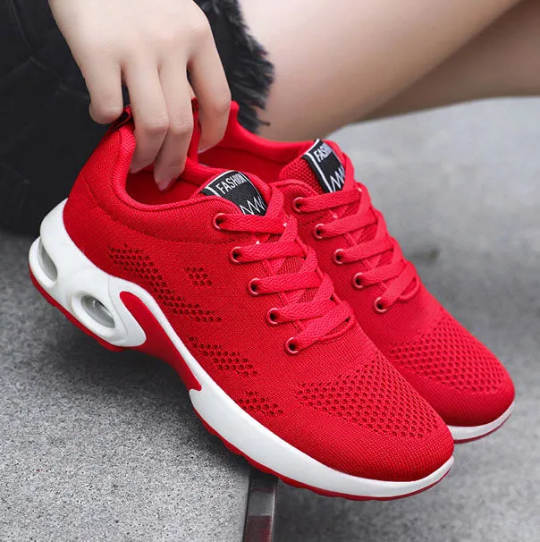 Stylish Women's Running Sneakers with Breathable Mesh and Air Cushion Sole