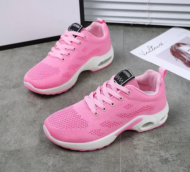 Stylish Women's Running Sneakers with Breathable Mesh and Air Cushion Sole