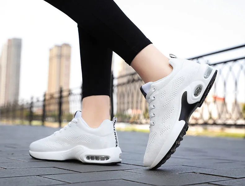 Stylish Women's Running Sneakers with Breathable Mesh and Air Cushion Sole