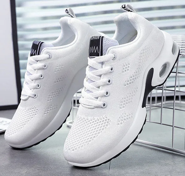 Stylish Women's Running Sneakers with Breathable Mesh and Air Cushion Sole