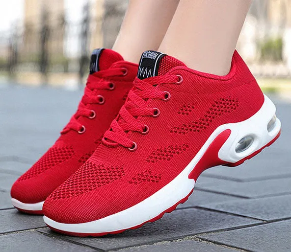 Stylish Women's Running Sneakers with Breathable Mesh and Air Cushion Sole