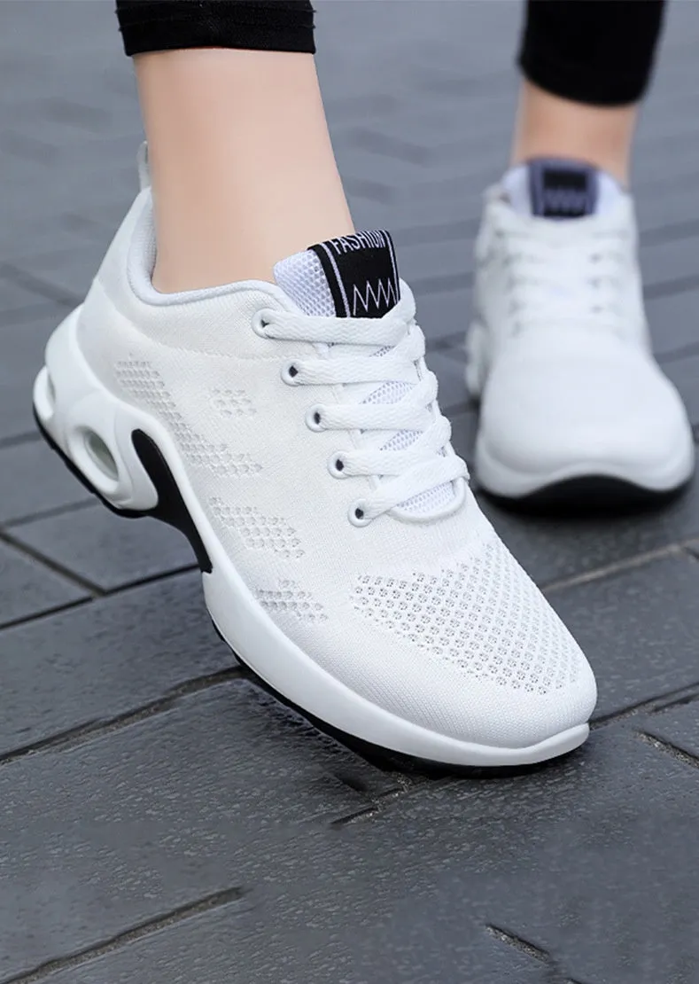 Stylish Women's Running Sneakers with Breathable Mesh and Air Cushion Sole