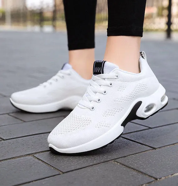 Stylish Women's Running Sneakers with Breathable Mesh and Air Cushion Sole