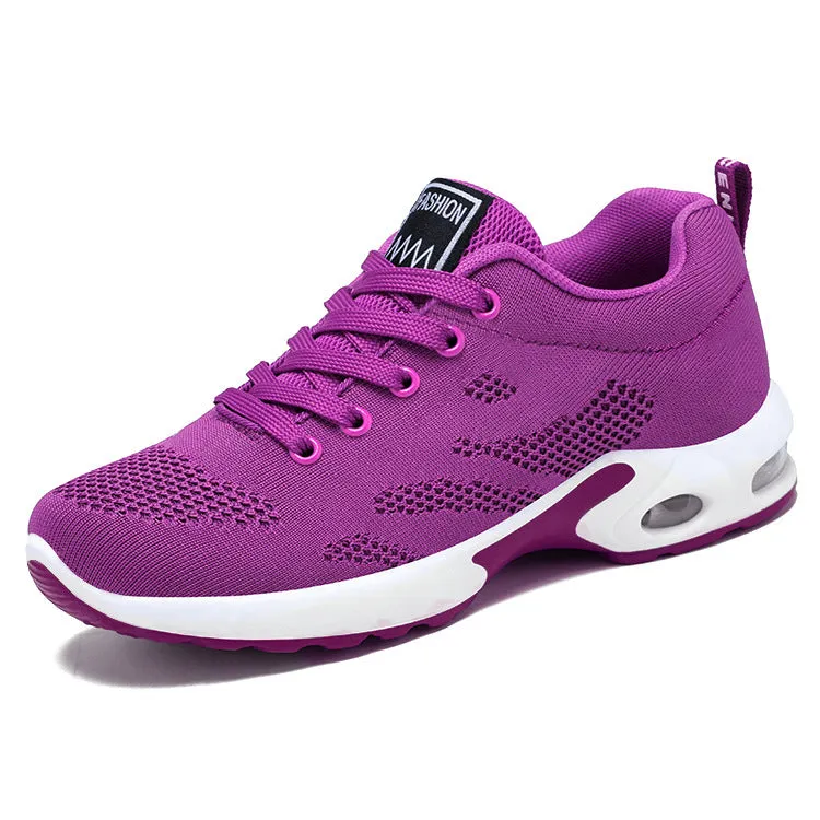 Stylish Women's Running Sneakers with Breathable Mesh and Air Cushion Sole