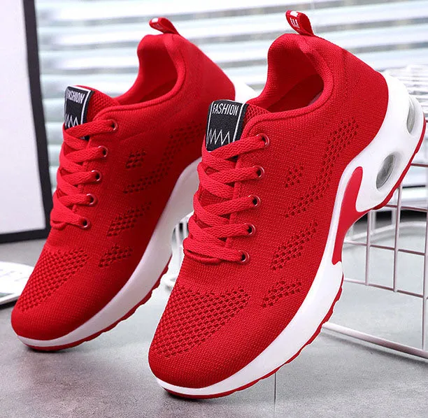 Stylish Women's Running Sneakers with Breathable Mesh and Air Cushion Sole