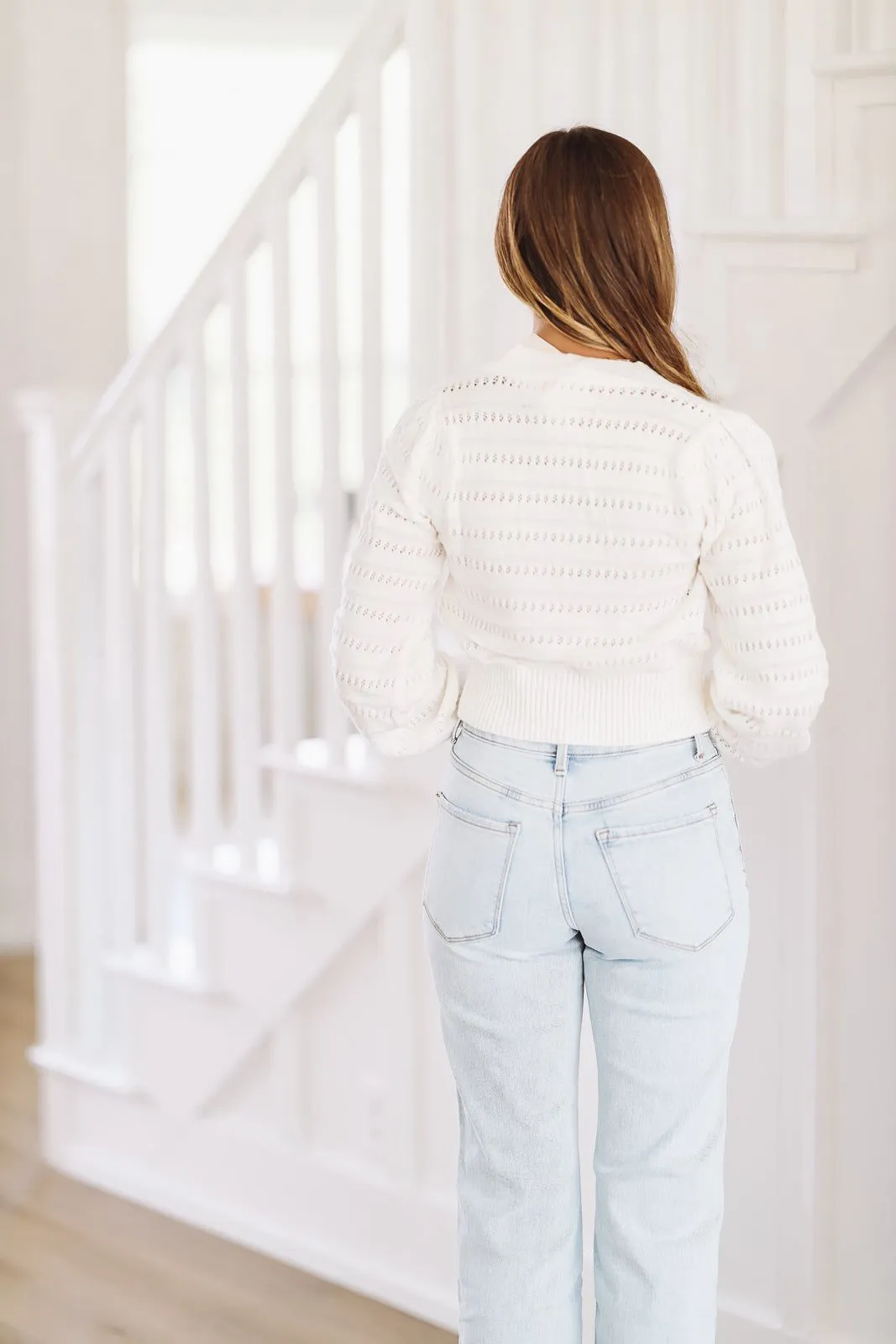 Sweet as Sugar Bow Sweater - Ivory and Black