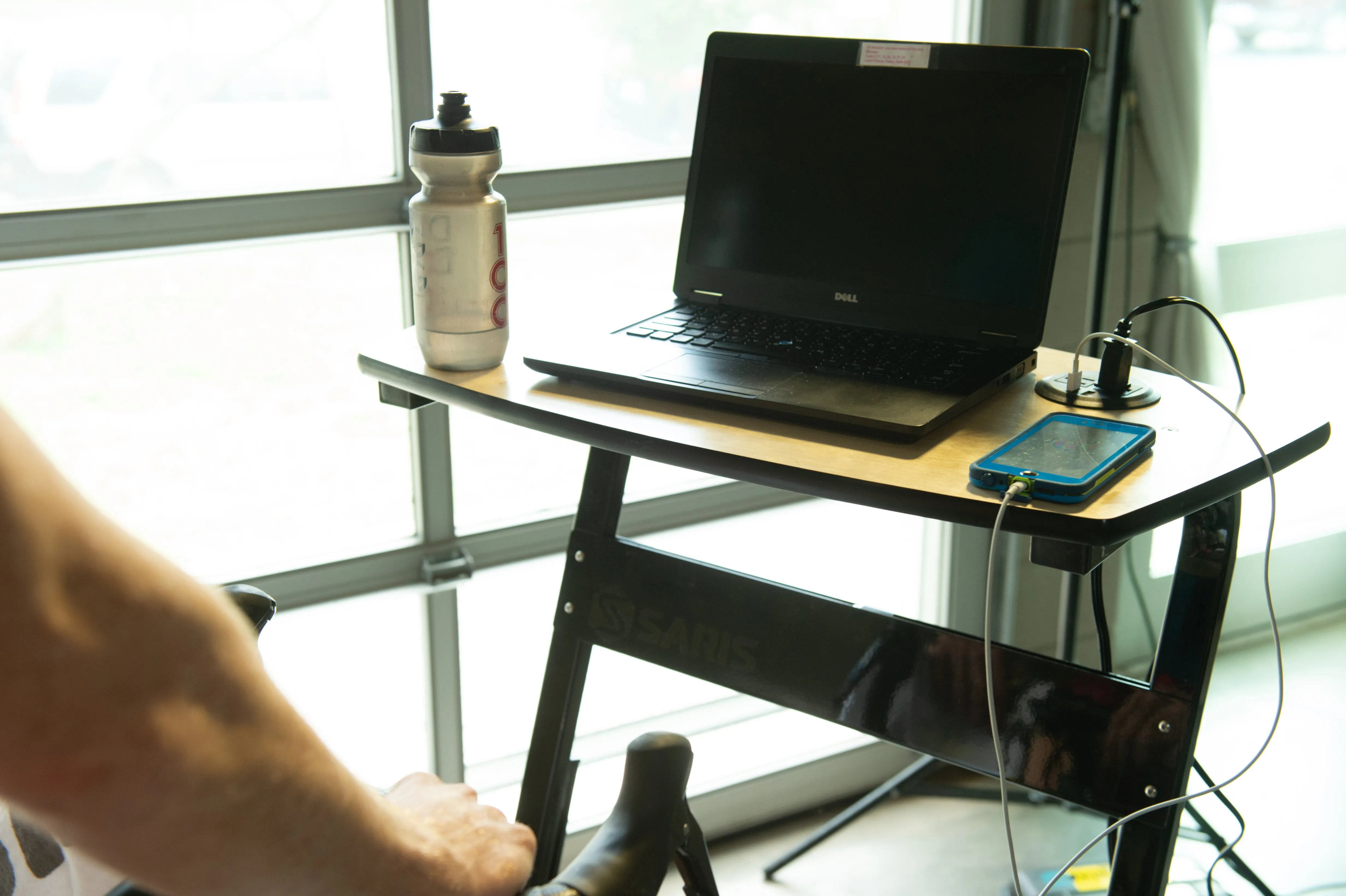 TD1 Bike Trainer Desk, Stationary Bike Training Control Center