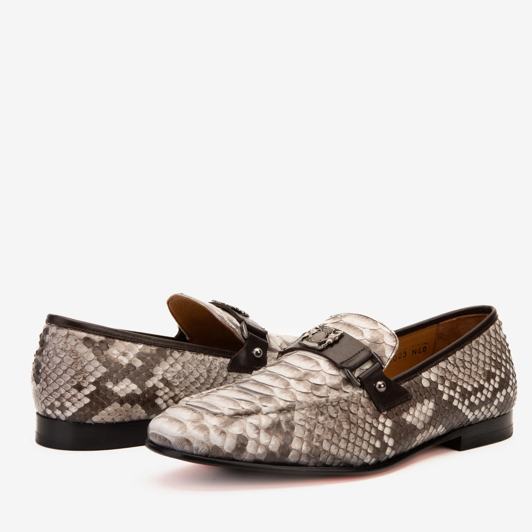 The Boss Pyth Naturel White Color Bit Loafer Men Shoe