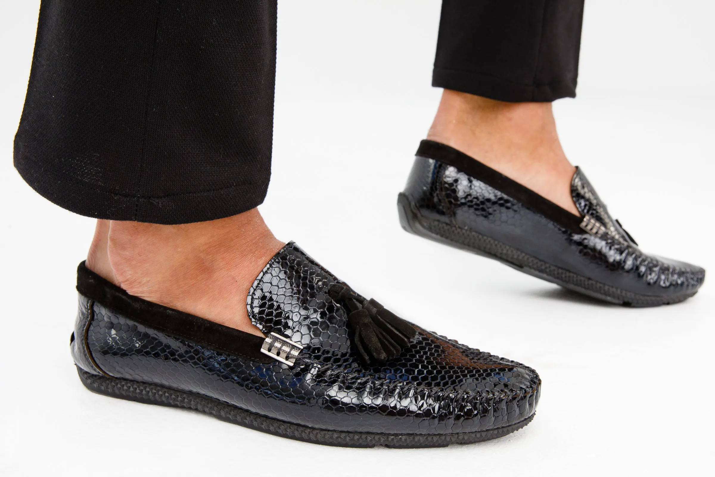 The Cordova Black Patent Leather Tassel Loafer Men Shoe  Final Sale!