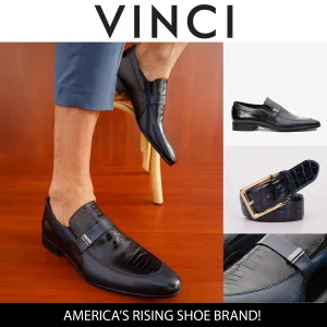 The Kazablanka Navy Leather Bit Loafer Men  Shoe