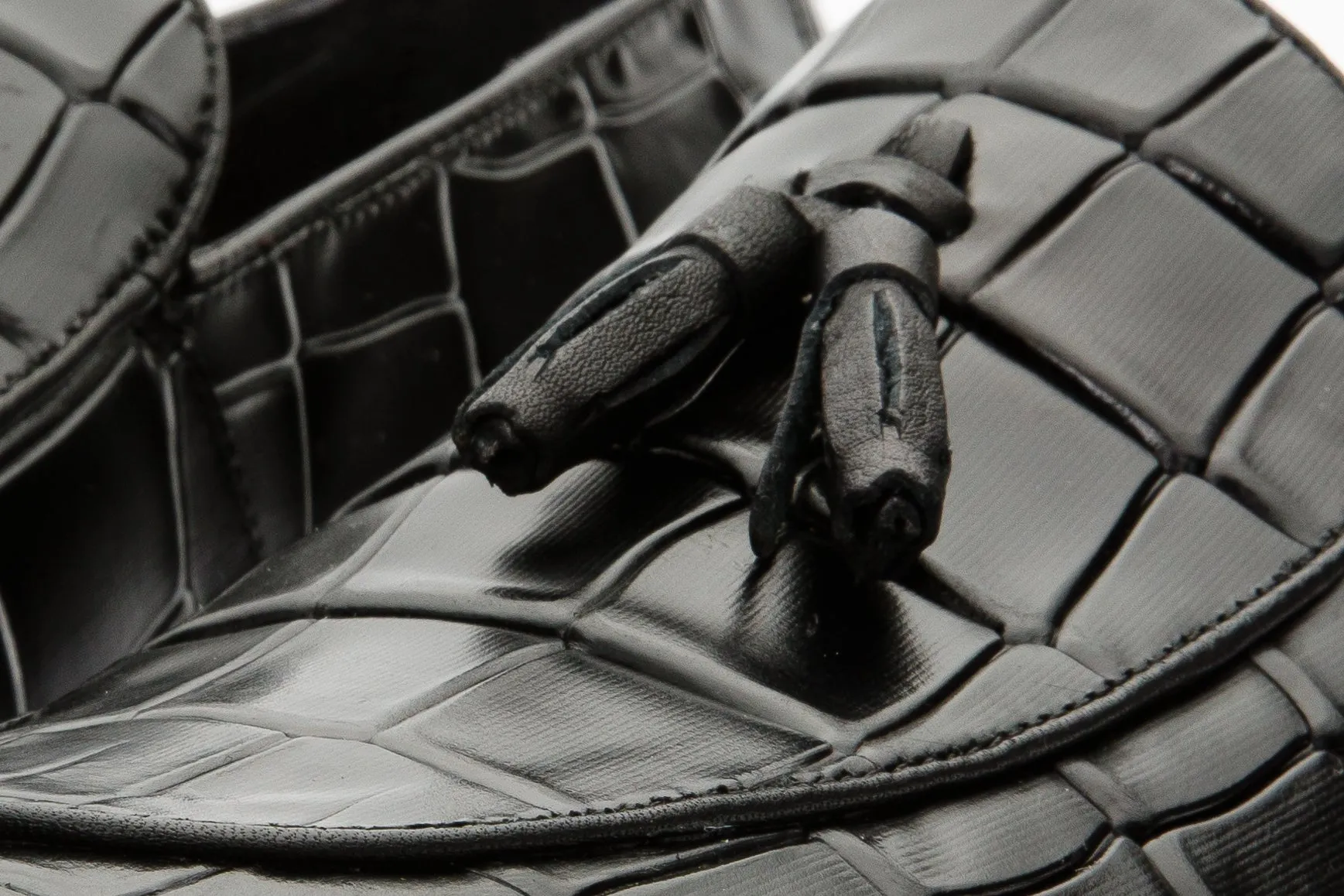 The Parga Black Leather Tassel Casual Loafer Men Shoe Final Sale!