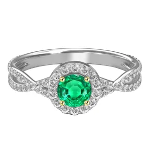 Trendy Womens Ring Green Emerald Comfort Fit Jewelry