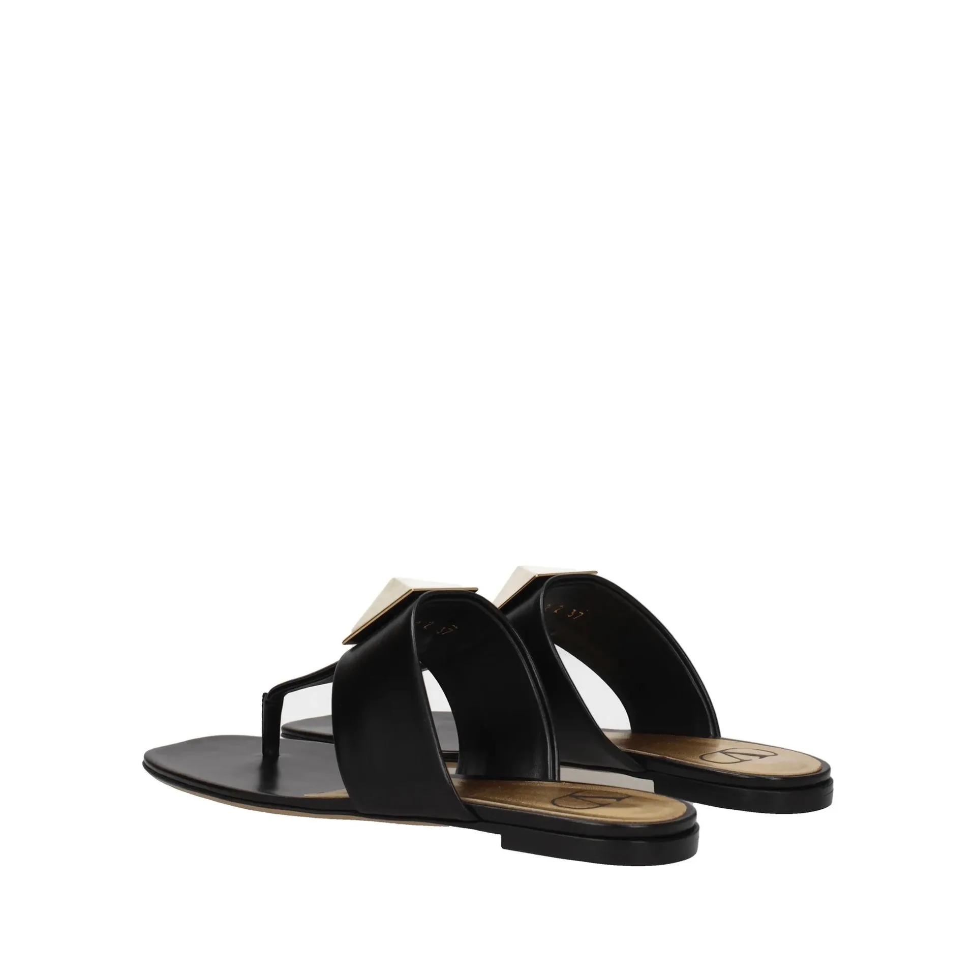 VALENTINO GARAVANI Elegant One Stud Leather Thong Sandals