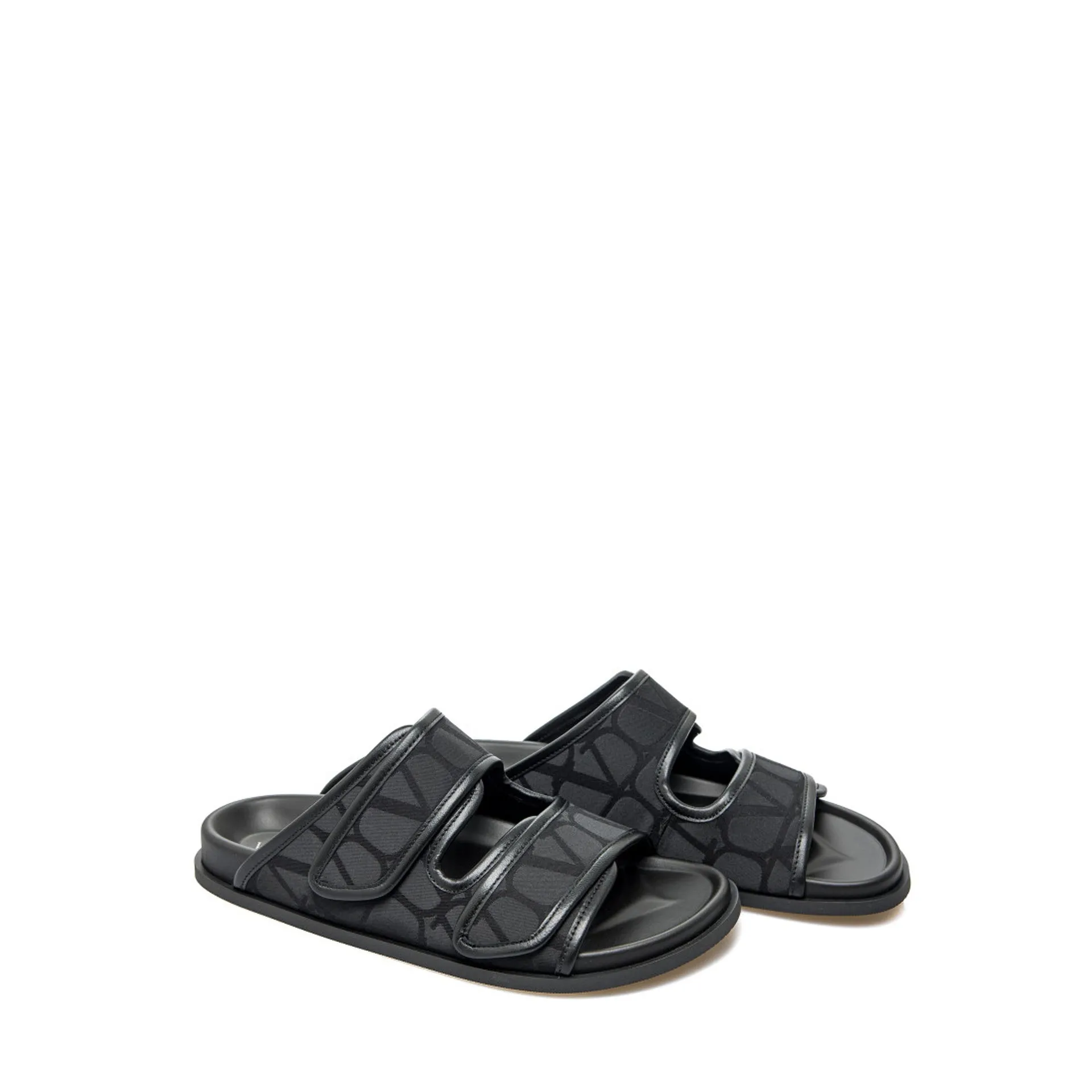 VALENTINO GARAVANI Toile Iconographe Flat Sandals