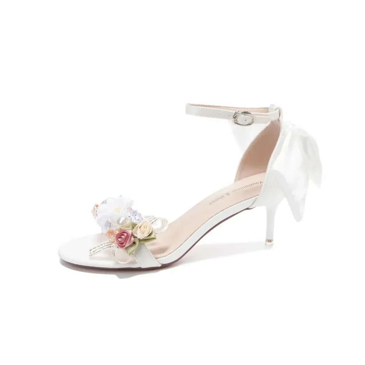 VougeVamp Luxury Satin Bow High Heel Sandals for Women - Elegant Thin Heel Designer Wedding and Party Shoes