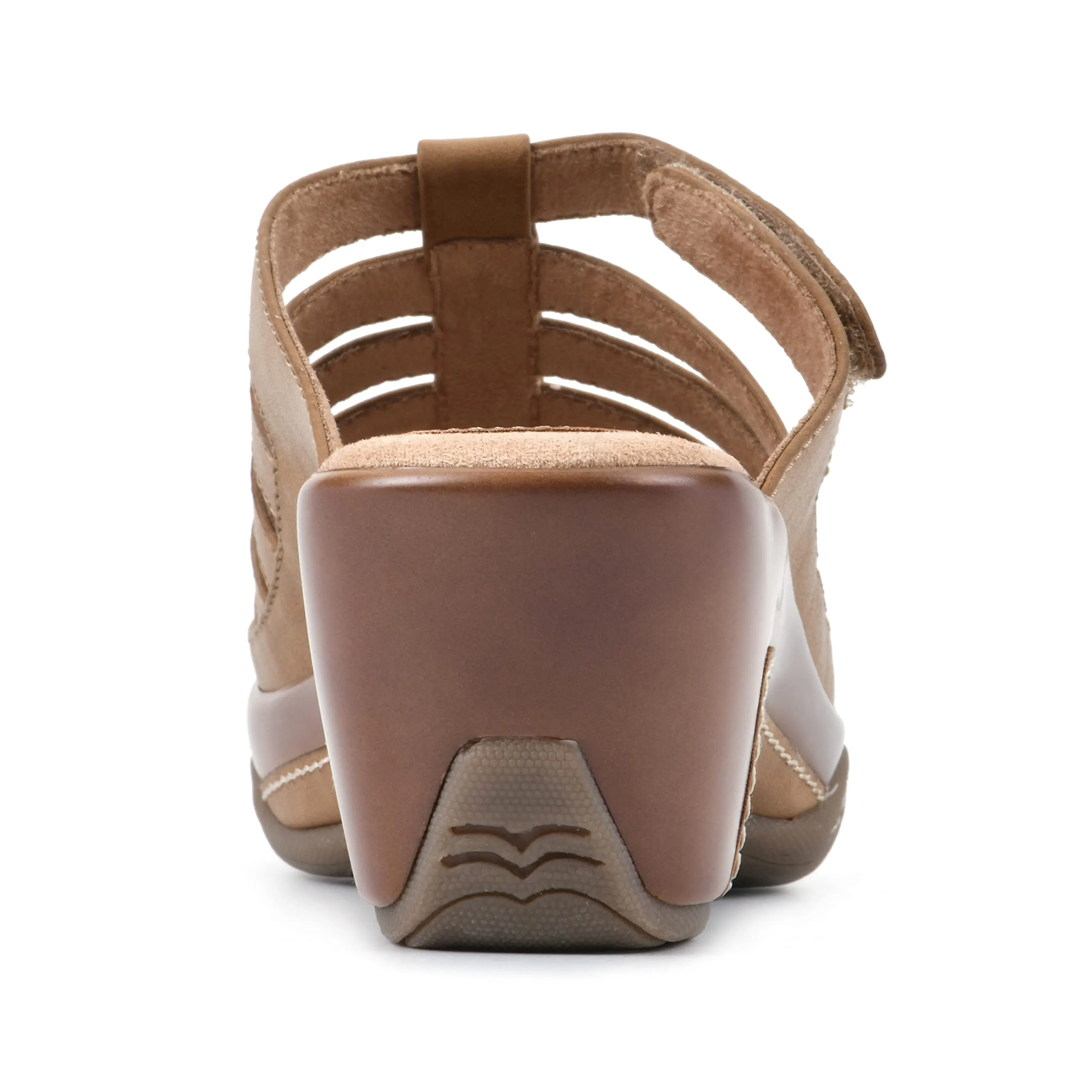 WHITE MOUNTAIN Shoes Valencia Women's Clog Sandal, Natural/Burn/Smooth, 8 M