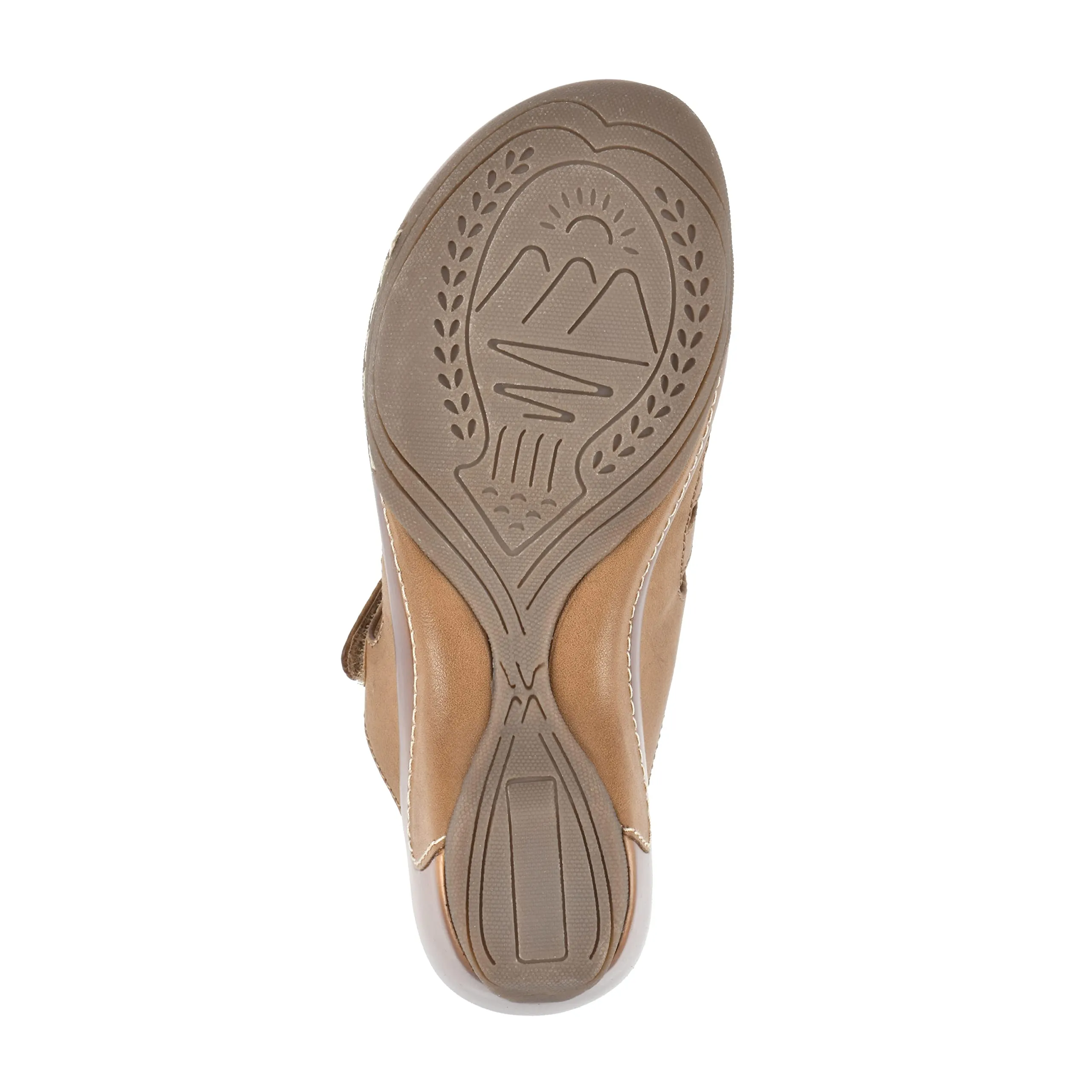 WHITE MOUNTAIN Shoes Valencia Women's Clog Sandal, Natural/Burn/Smooth, 8 M