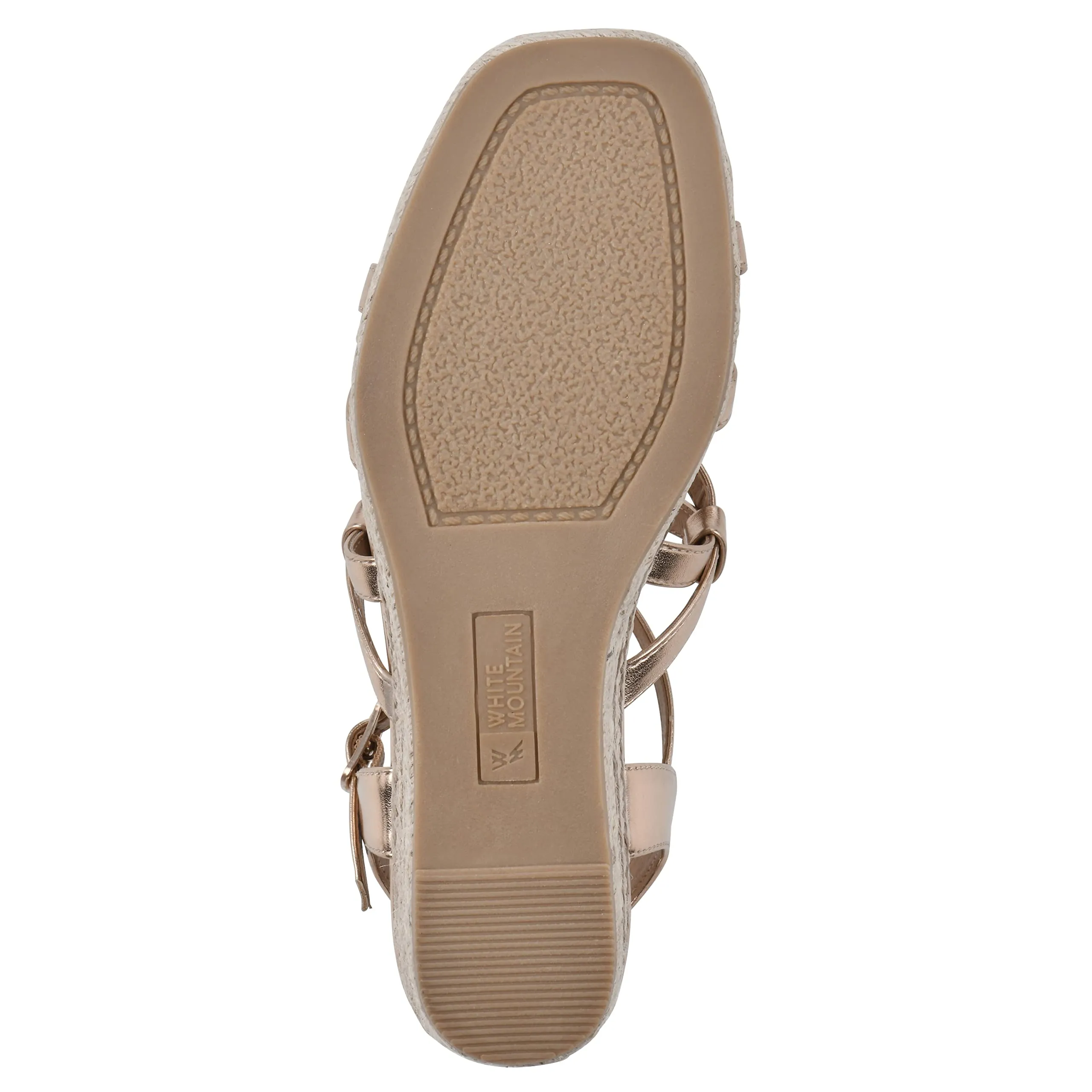 WHITE MOUNTAIN Women's Swayze Platform Sandal, Rosegold/Smooth, 8 M