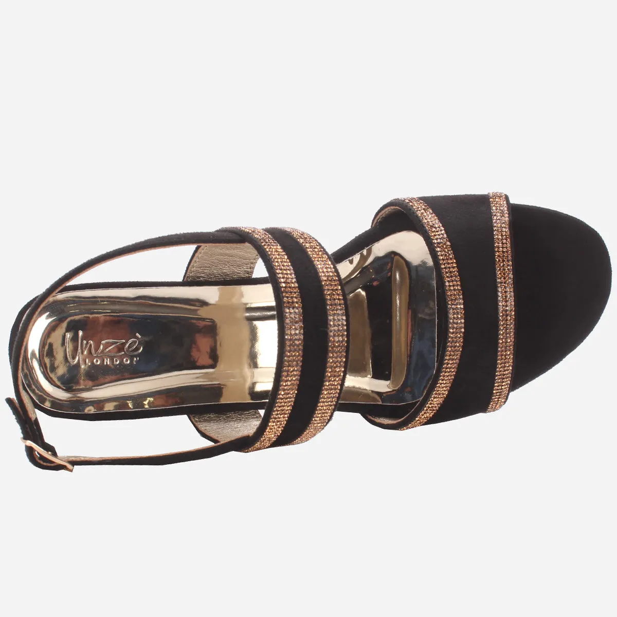 Women "CHAPIN" Shimmery Open Toe Sandals