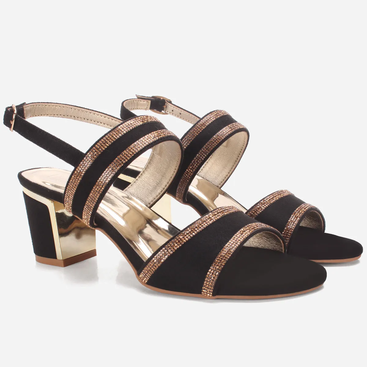 Women "CHAPIN" Shimmery Open Toe Sandals