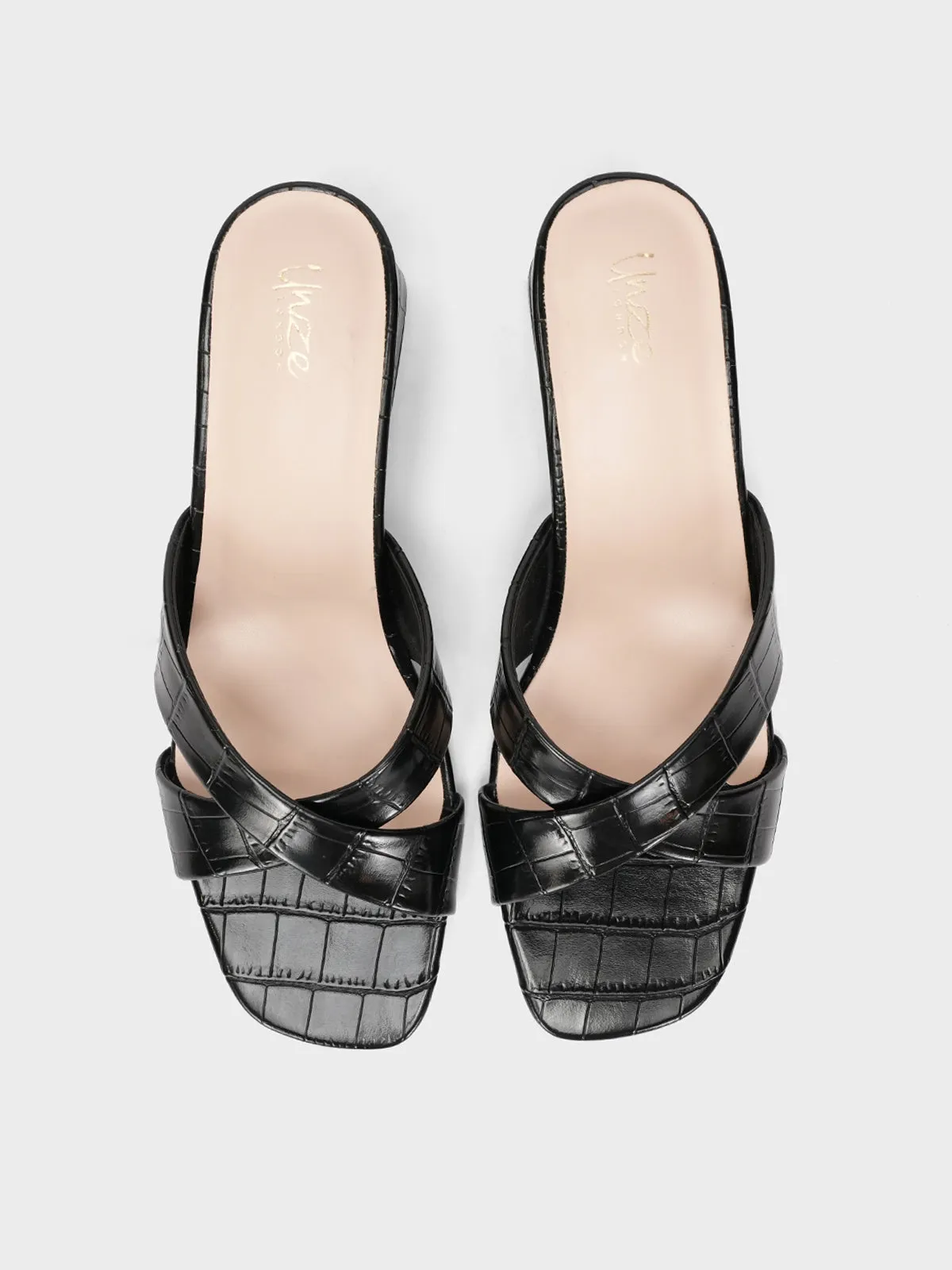 Womens "HYPNOS" Crossover Heel Sandals