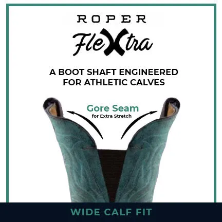 Women's Roper Feather Boots Handcrafted With Flextra Calf Brown
