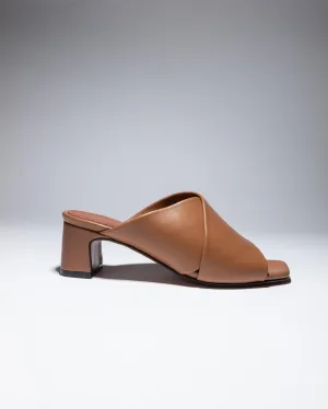X HEEL SHOE TAN I -18