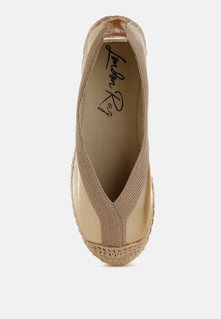 Zayal Metallic Detachable Lace Espadrilles