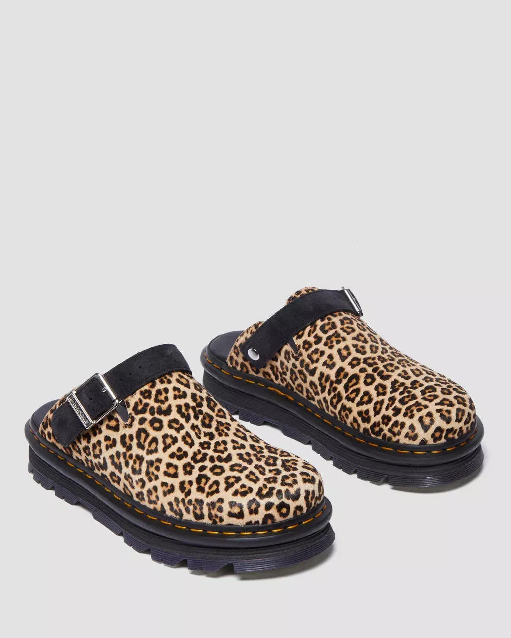 Zebzag Leopard Casual Slingback Platform Mules